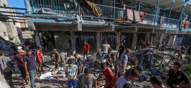 ataque aereo refugio palestinos