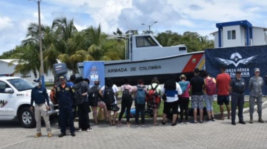 Colombia rescata a 158 migrantes que intentaban llegar a Nicaragua para continuar su viaje a EEUU