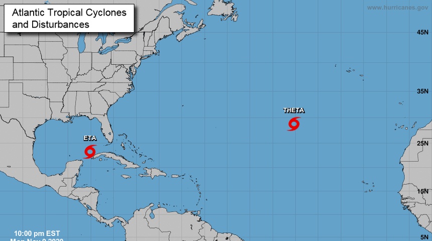 Tormenta subtropical Theta se forma en el Atlántico