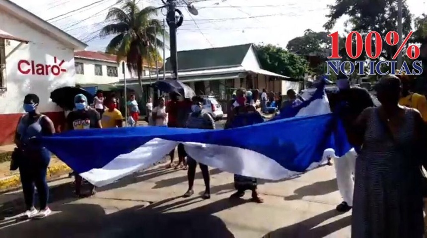 Familiares de nicas varados realizan protesta en calles de Bluefields