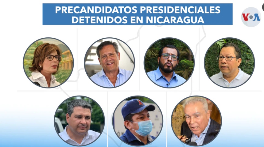 ¿Quiénes son los precandidatos presidenciales arrestados en Nicaragua?