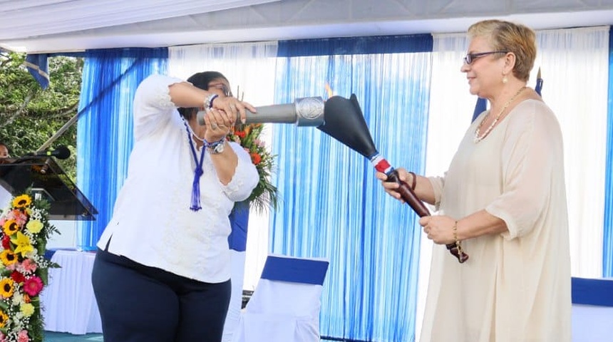 Nicaragua entrega a Costa Rica la Antorcha Centroamericana de la Libertad