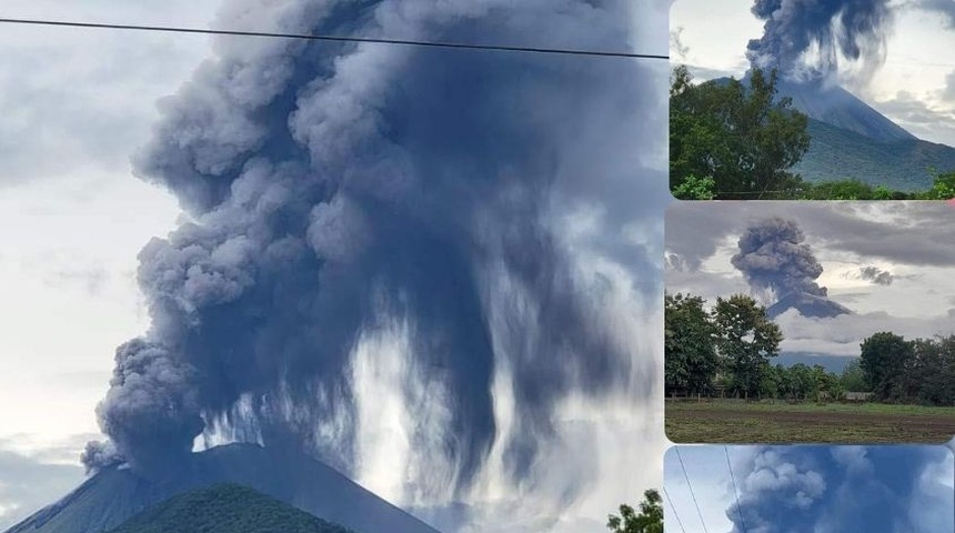 Volcán San Cristóbal, el más alto de Nicaragua registra una "pequeña explosión" con emanación de gases