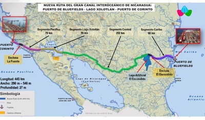 condenan nueva ruta canal  interoceanico nicaragua