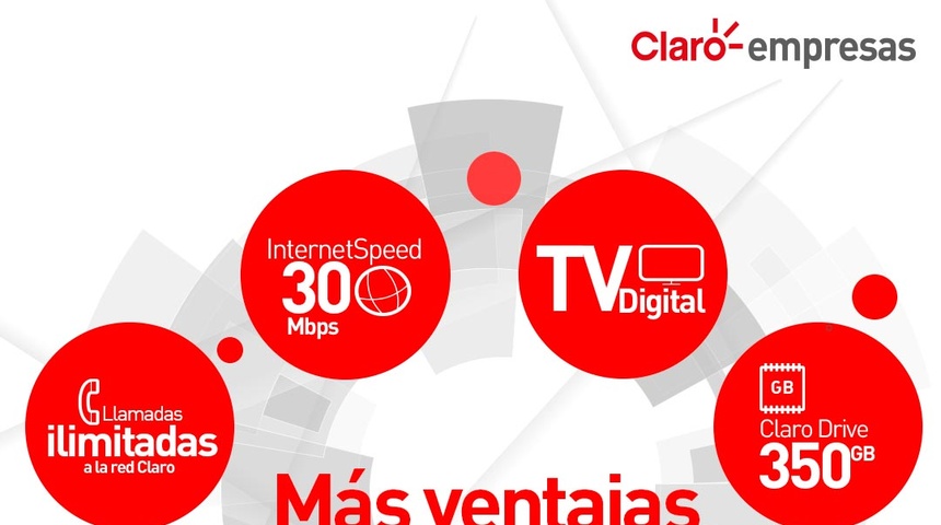 Claro Nicaragua pone a la disposición los servicios de: telefonía móvil, internet, Tv digital y Claro Drive