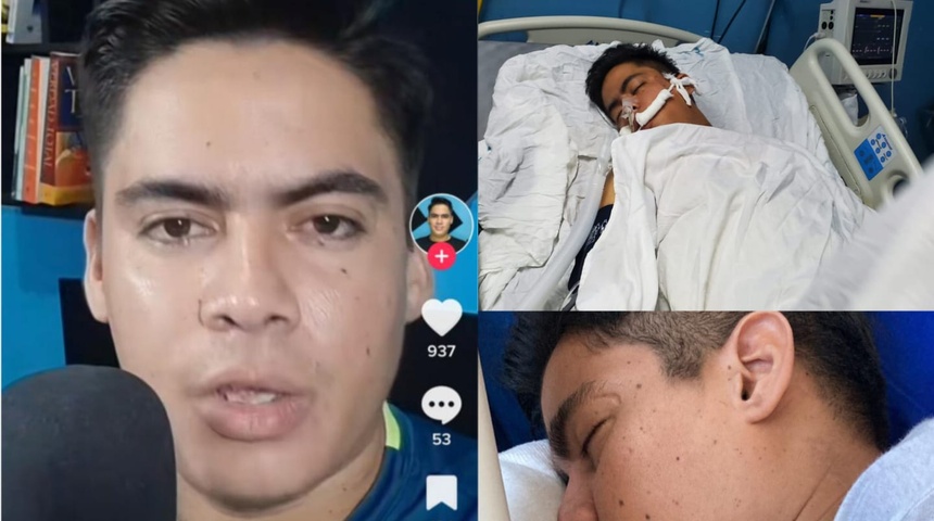 Tiktoker nicaragüense queda postrado en cama tras sufrir lesión cerebral al huir de ladrones en Managua