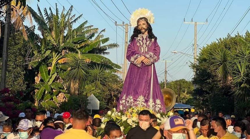 Prohíben procesión de Jesús del Rescate, aunque Rosario Murillo alabó falsamente la fe de los devotos