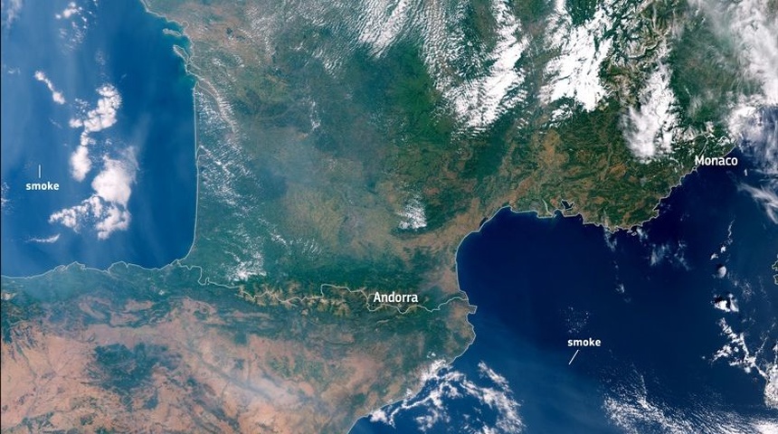 Incendios forestales en Canadá afectan a la calidad del aire en Europa, según Copernicus