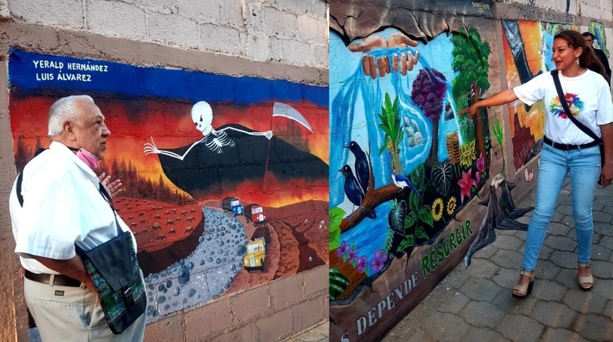 Impactantes murales premiados en concurso de murales con tema ambiental promovido por club rotario Somoto