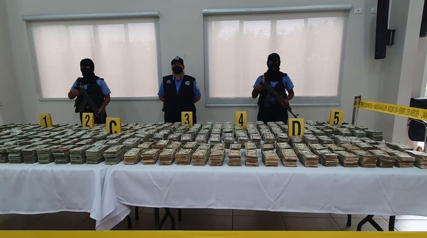 Nicaragua incauta 2,09 millones de dólares ligados al narcotráfico