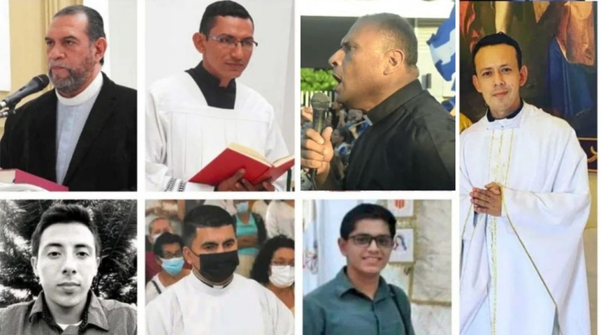 Seis sacerdotes nicaragüenses desterrados por régimen de Daniel Ortega a EEUU