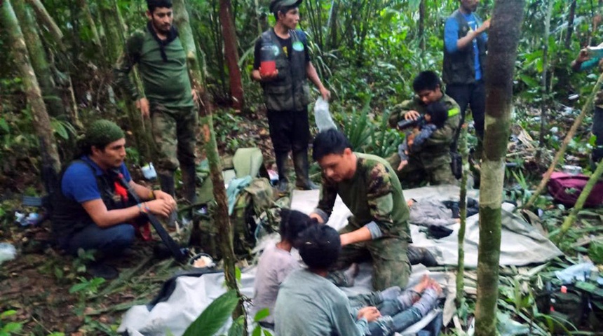 La salud de los cuatro niños rescatados en las selvas de Colombia evoluciona satisfactoriamente