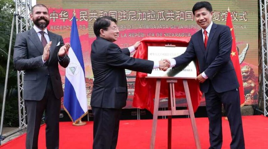 China inaugura su embajada en Nicaragua