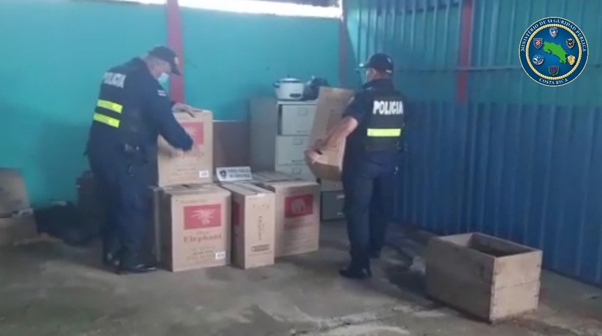 Costa Rica decomisa casi 60 mil dólares en cigarrillos que iban contrabandeados a Nicaragua