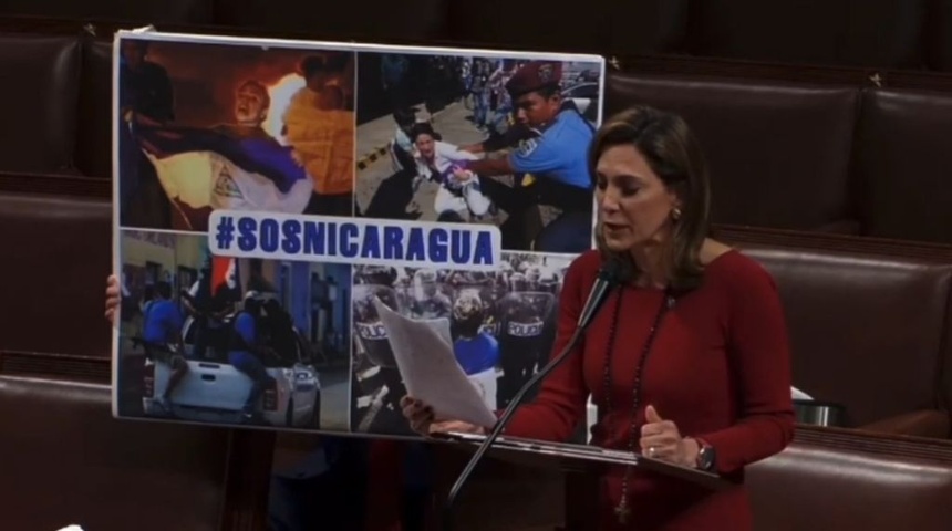 Congresista María Elvira Salazar urge a sus colegas aprobar Ley Renacer que sanciona a régimen de Daniel Ortega