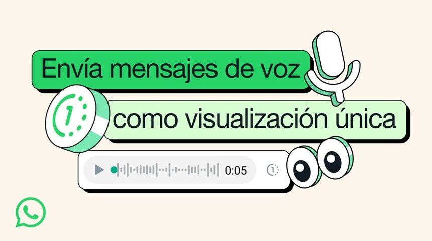 WhatsApp permite enviar mensajes de voz que se escuchen una sola vez