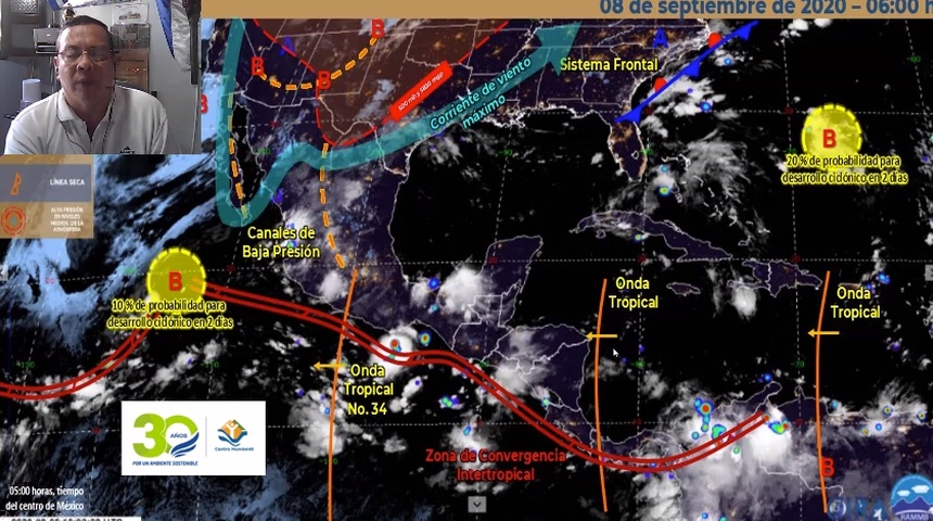 Lluvias en gran parte del territorio nacional se esperan para Nicaragua en las próximas horas