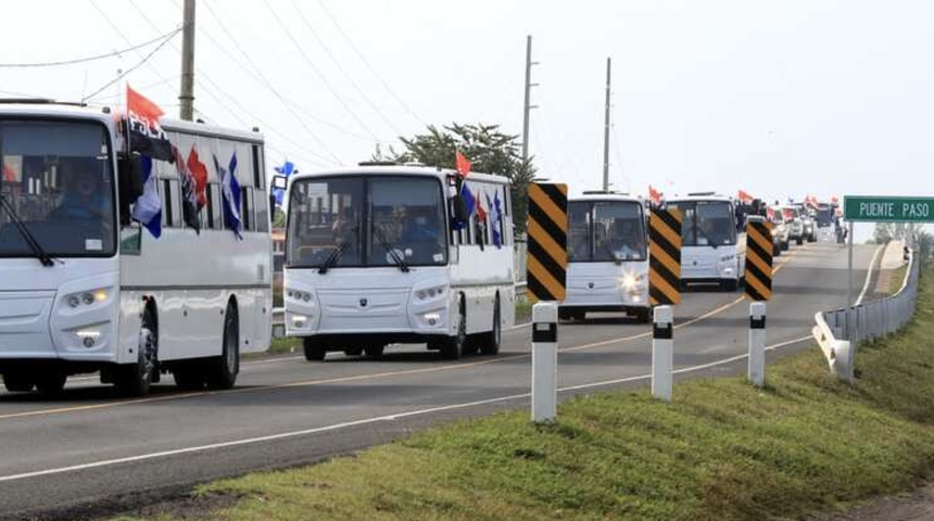 Nicaragua recibe 150 autobuses comprados a Rusia