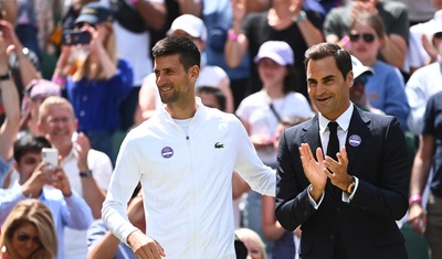 Novak Djokovic y Roger Federer.