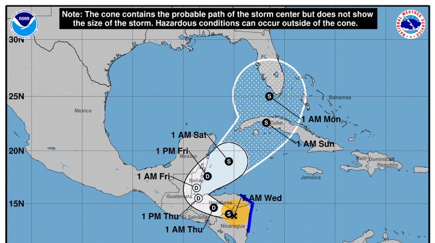 Huracán Eta se degrada a tormenta tropical en su paso por Nicaragua