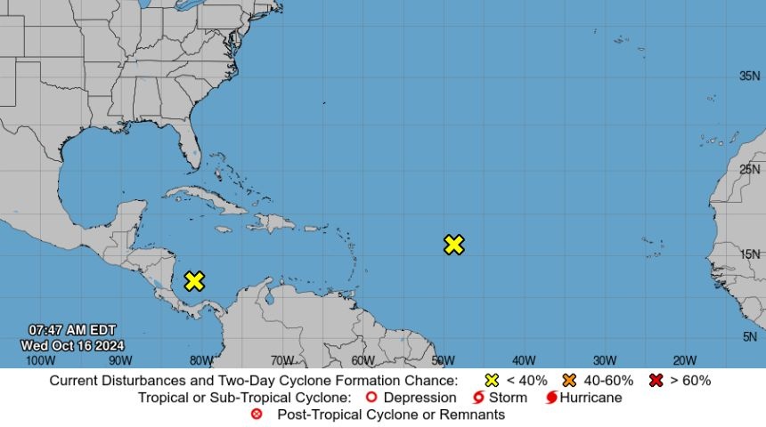 Ineter vigila disturbio atmosférico que generará lluvias este fin de semana en caribe de Nicaragua