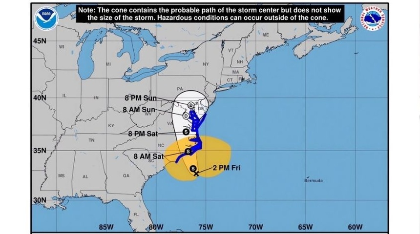 Se forma la tormenta tropical Ophelia en aguas del Atlántico y cerca a Carolina del Norte