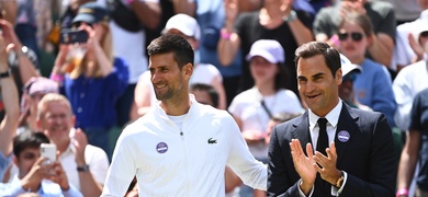 Novak Djokovic y Roger Federer.