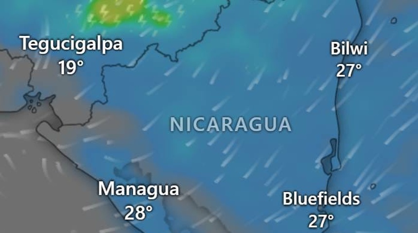 Persisten lluvias en el Caribe de Nicaragua y fuertes ráfagas de viento, indica el Ofena