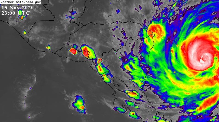 Huracán Iota impactará a Nicaragua como huracán Mayor de categoría 4