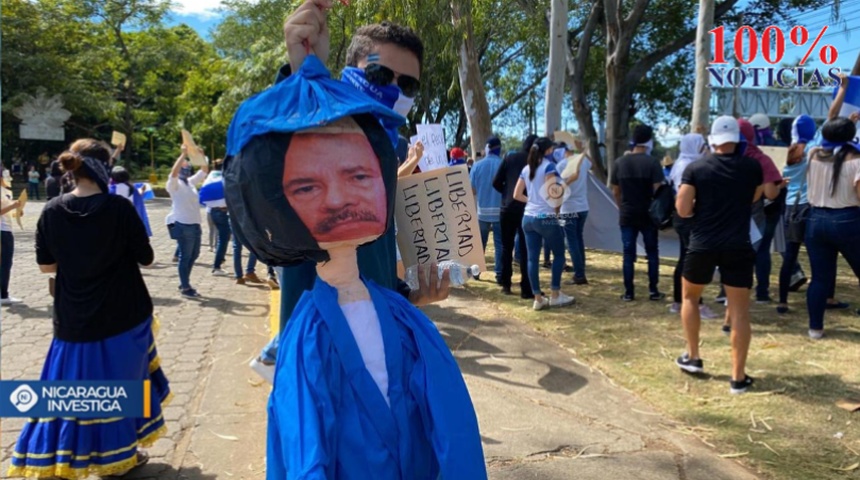 Estudiantes de la Universidad Centroamericana se plantan una vez más contra dictadura orteguista