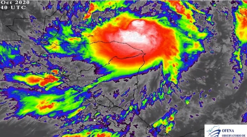 Nicaragua bajo la influencia de la Tormenta Tropical Zeta y una zona de convergencia intertropical