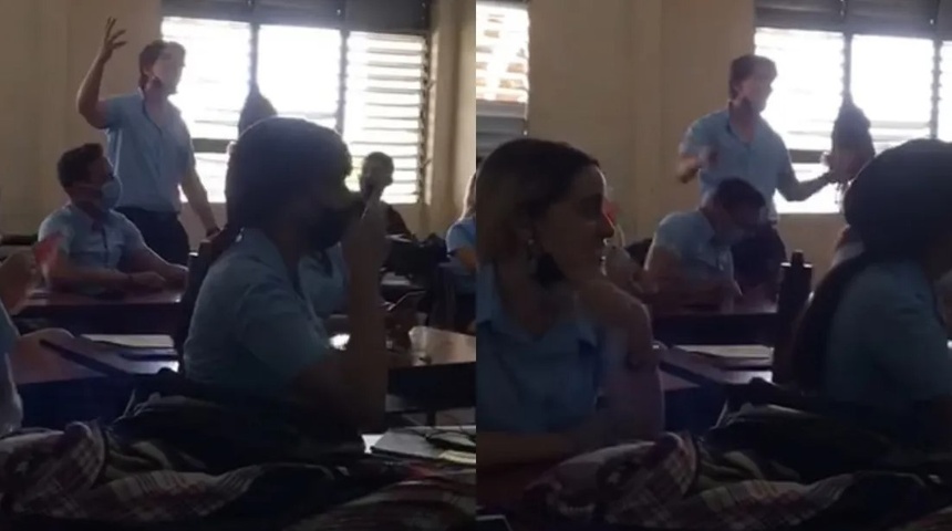 Estudiantes cubanos recitan poema: “Nos vamos pa' Nicaragua”