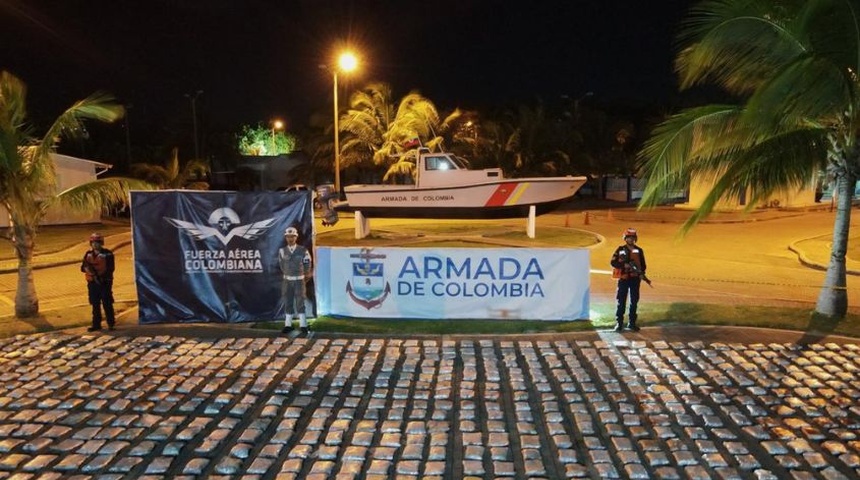 Colombia detiene a tres nicaragüenses y un costarricense con 1,2 toneladas de marihuana