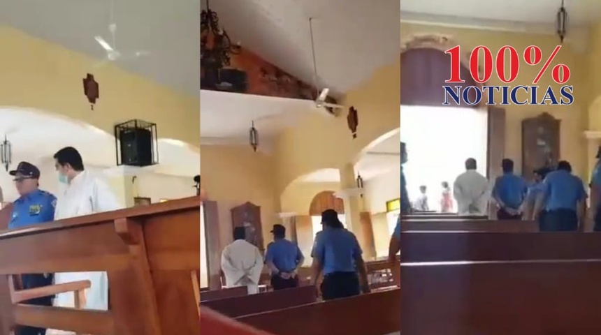 Policía asedia a párroco de iglesia San Miguel Arcángel para confirmar que no permitirán procesiones