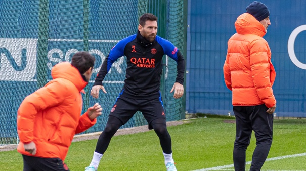 messi en francia entrenamiento