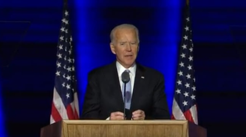 En su primer discurso, Joe Biden llama a la unidad y prometió gobernar para todos los estadounidenses