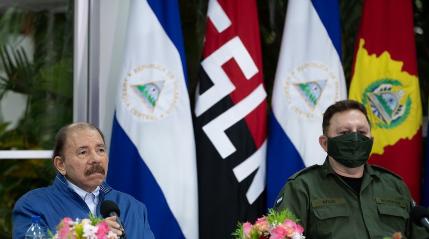 Daniel Ortega en acto del 41 aniversario del Ejército de Nicaragua