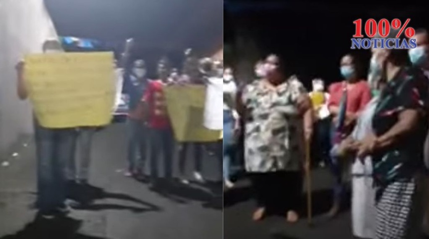 Feligreses de Boaco protestas exigiendo la libertad de Monseñor José Leonardo Urbina