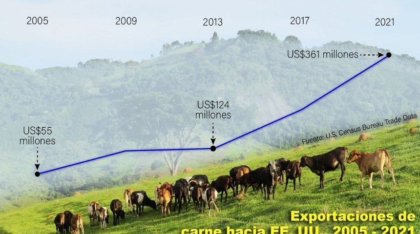 Estados Unidos es el principal importador de carne nicaragüense, recuerda embajada