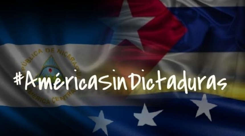 Activistas de Cuba, Nicaragua y Venezuela invitan a tuitazo internacional "América sin dictaduras"