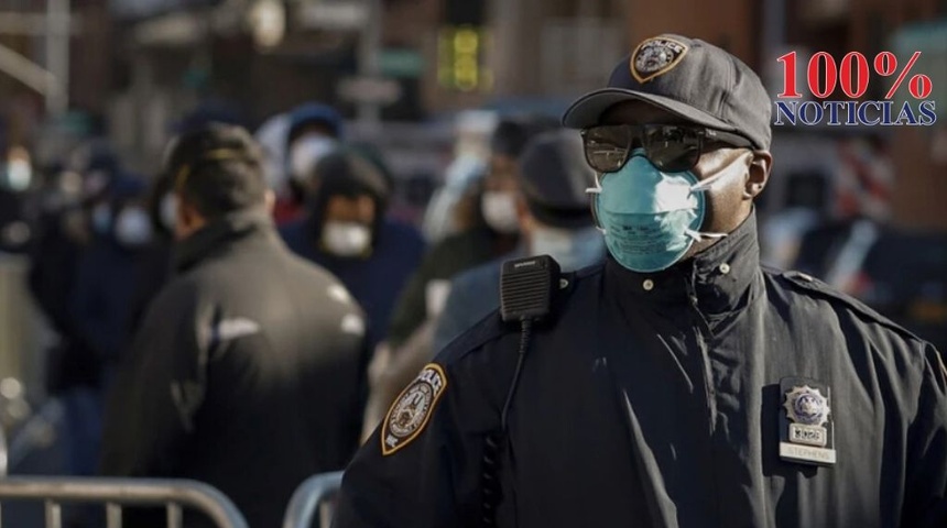 Preocupación en Nueva York: 900 policías tienen coronavirus y casi 5.000 están de baja por enfermedad