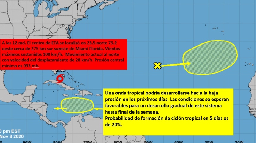 Nicaragua vigila onda tropical que tiene 20% de convertirse en ciclón tropical e impactaría al país