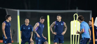 jugadores seleccion argentina entrenan mundial catar