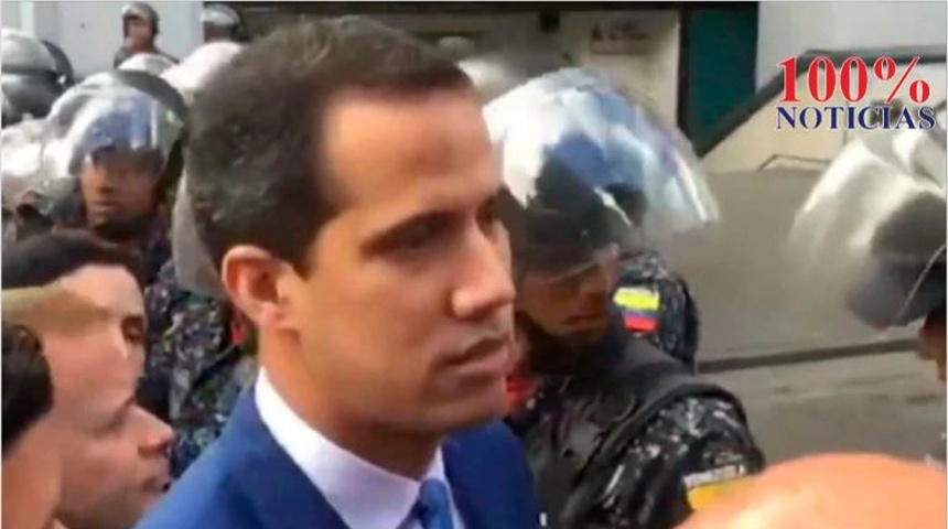 Fuerzas chavistas intentaron impedir el ingreso de Juan Guaidó al Parlamento