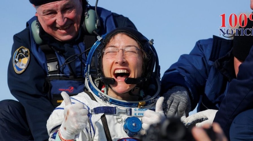 La astronauta estadounidense que batió el récord femenino de permanencia en el espacio regresó a la Tierra