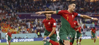 cristiano ronaldo celebra gol catar