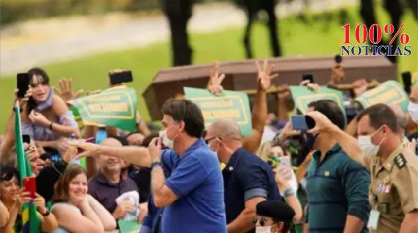 Jair Bolsonaro volvió a participar de una manifestación y reiteró sus críticas a las medidas de distanciamiento social por el coronavirus