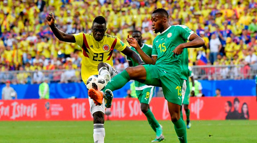 Colombia vence a Senegal con gol de Mina y se clasifica