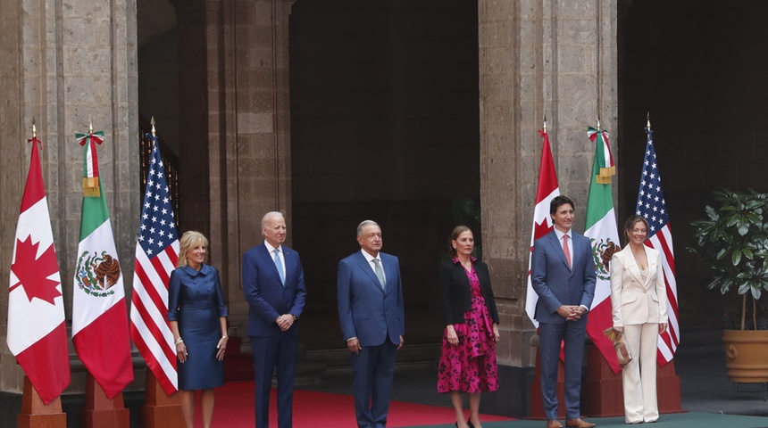 Biden, Trudeau y López Obrador arrancan cumbre trilateral en México