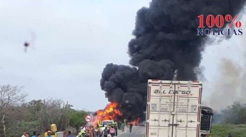 Impactante: Explota cisterna con gasolina, 80 heridos y 7 muertos